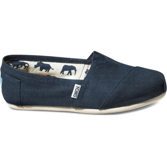 Toms Shoes Toms Classic Alpargata Navy Recycled Cotton Canvas